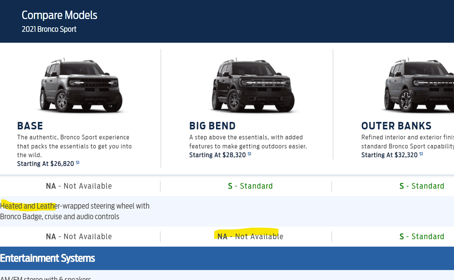 Ford Bronco Sport Need quick favor - Show me heated steering wheel? 1611067903191