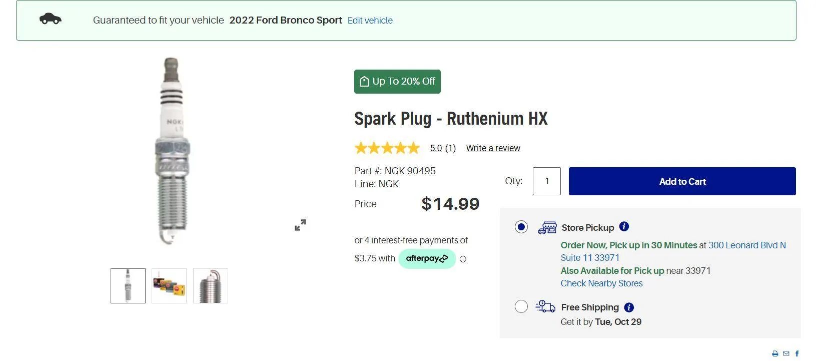 Ford Bronco Sport Spark plug change... NGK Ruthenium spark
