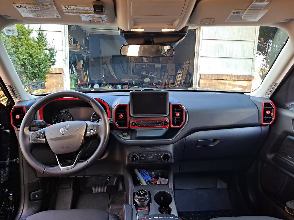 Ford Bronco Sport What would Batman drive? rad+vents+instr_clstr