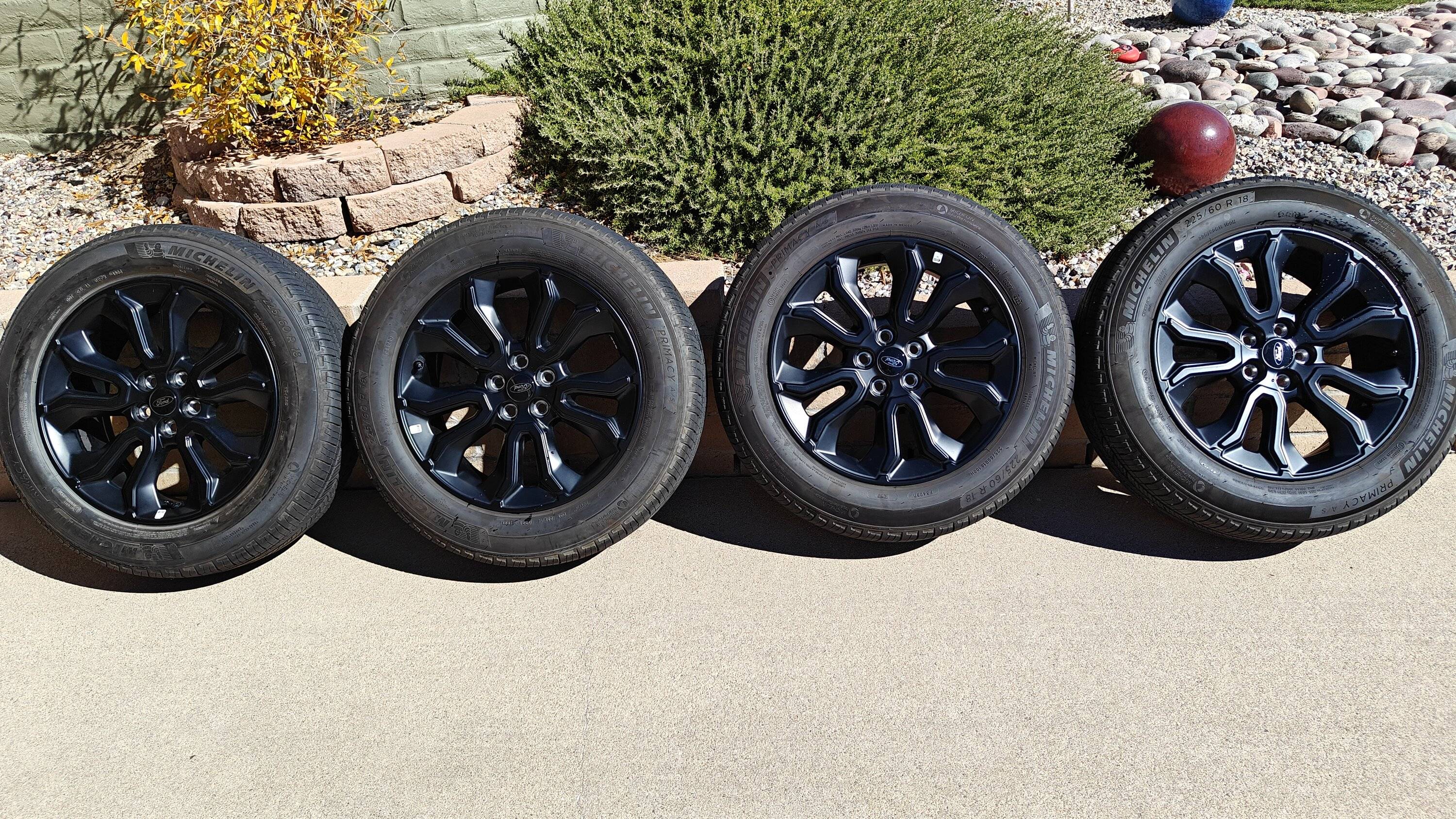 Ford Bronco Sport SOLD: 2024 Satin Black BAP 18" Wheels w/ Caps and Michelin Primacy 225/60 R18 Tires $900 IMG20241109110757