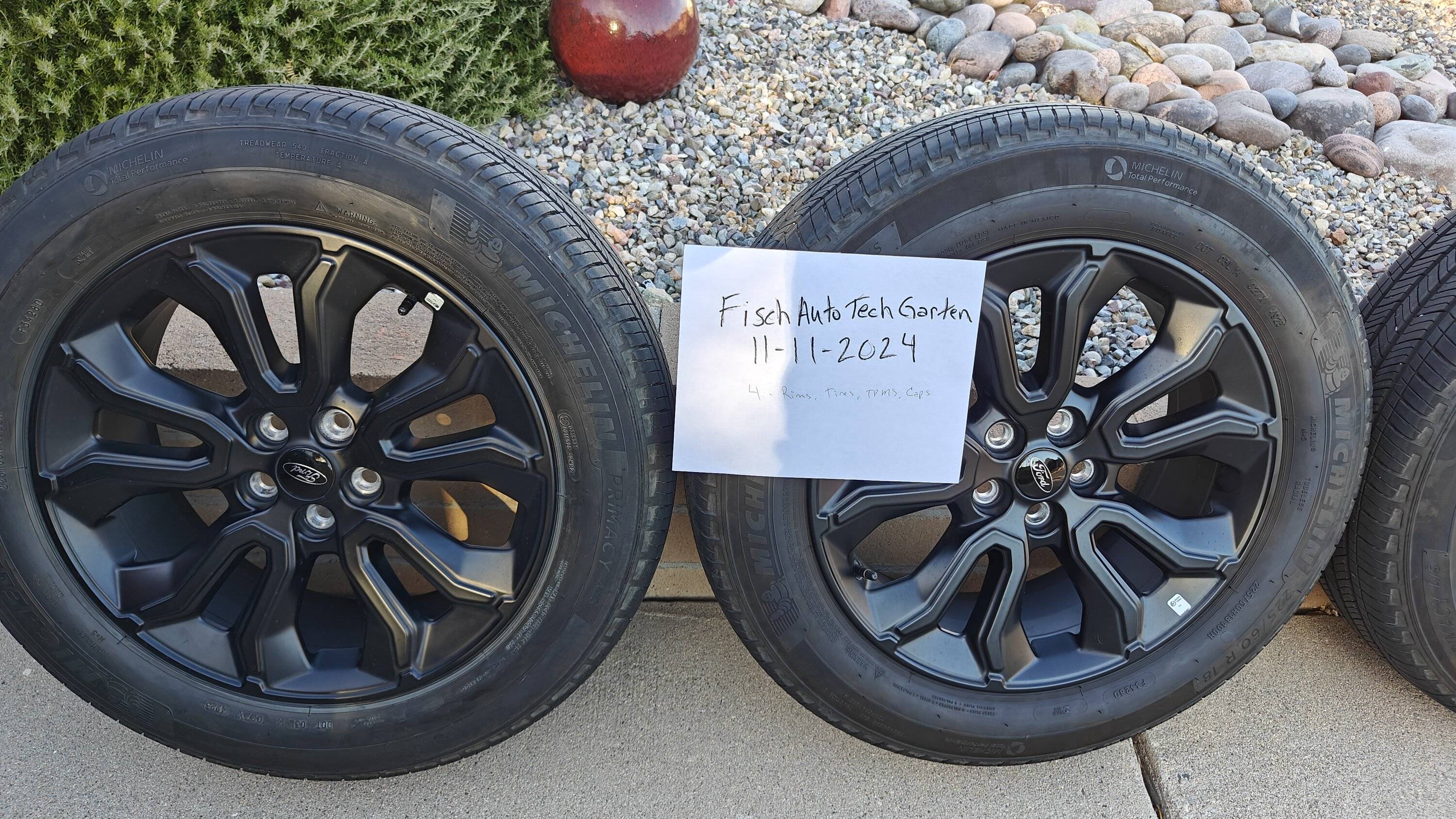 Ford Bronco Sport SOLD: 2024 Satin Black BAP 18" Wheels w/ Caps and Michelin Primacy 225/60 R18 Tires $900 IMG20241111154206