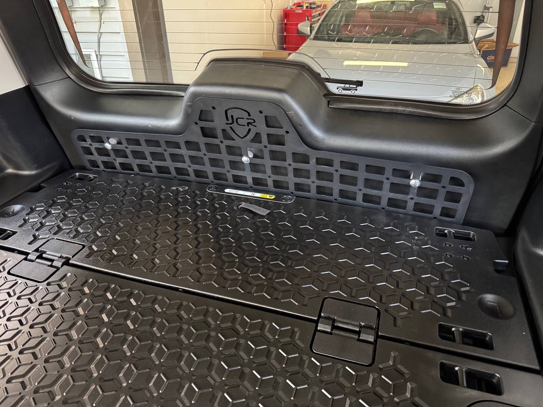 Ford Bronco Sport JCR Hatch MOLLE panel with Cargo Management System + M18 mount IMG_3621