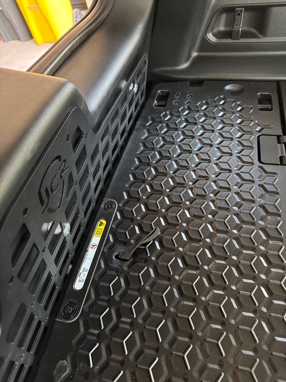 Ford Bronco Sport JCR Hatch MOLLE panel with Cargo Management System + M18 mount IMG_3622