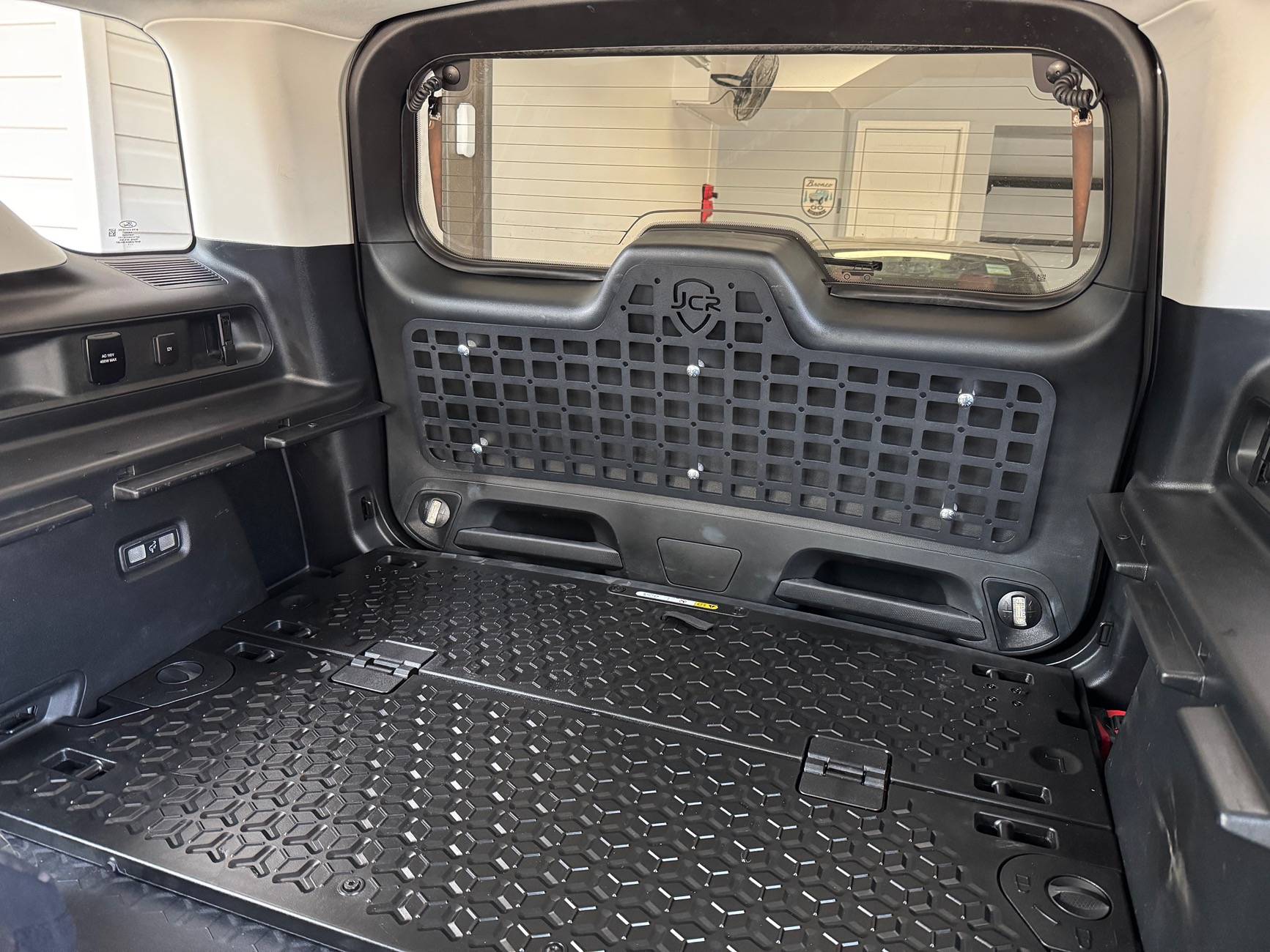 Ford Bronco Sport JCR Hatch MOLLE panel with Cargo Management System + M18 mount IMG_3620