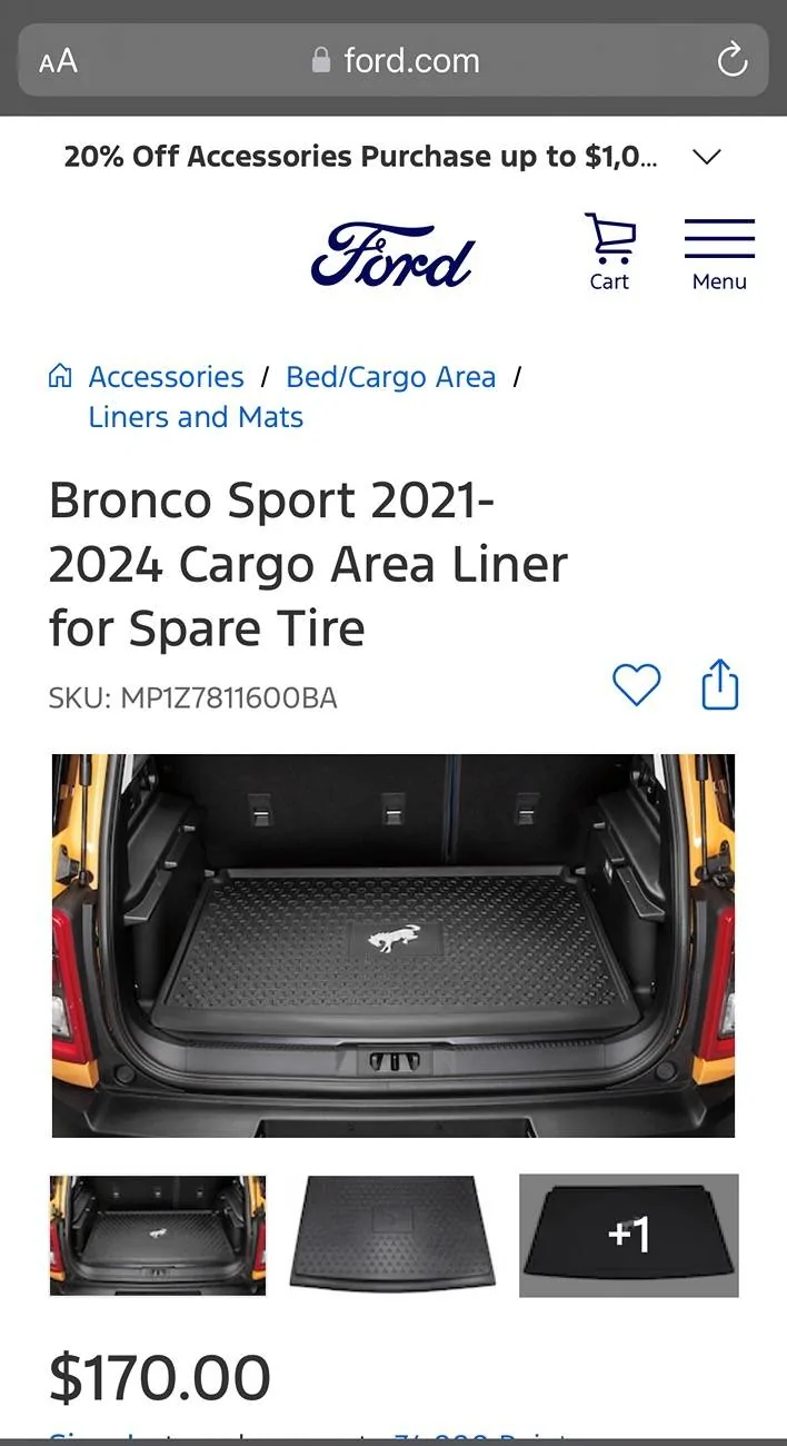 Ford Bronco Sport Where to Find the FORD Cargo Mat IMG_0632