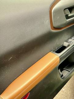 Ford Bronco Sport Help! White stains on driver door panel that keep coming back Bronco Door Stains - 1 of 1