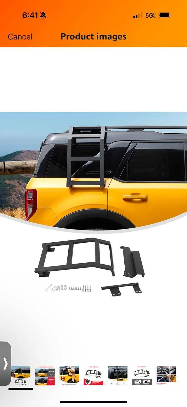 Ford Bronco Sport Roof ladder cringe IMG_5654