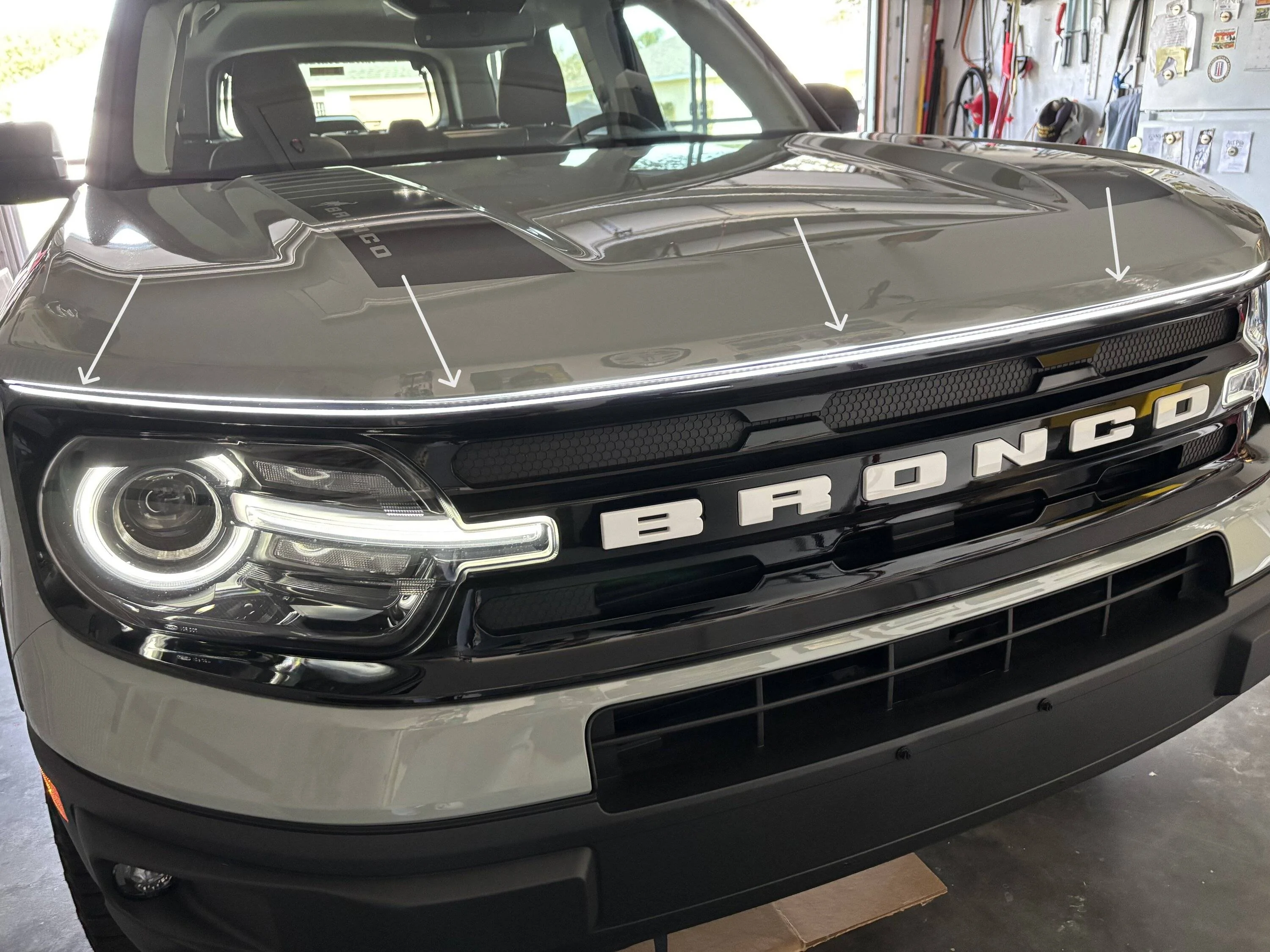 Ford Bronco Sport LED Hood lights IMG_7141[1]