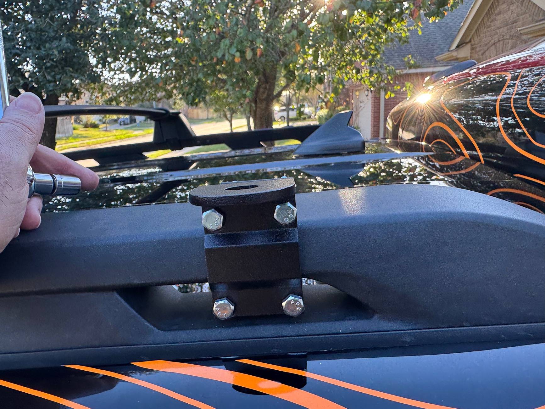 Ford Bronco Sport Transceiver Installation thread  (Ham, CB, GMRS). Radio unit and antenna installation on Bronco Sport IMG_4420