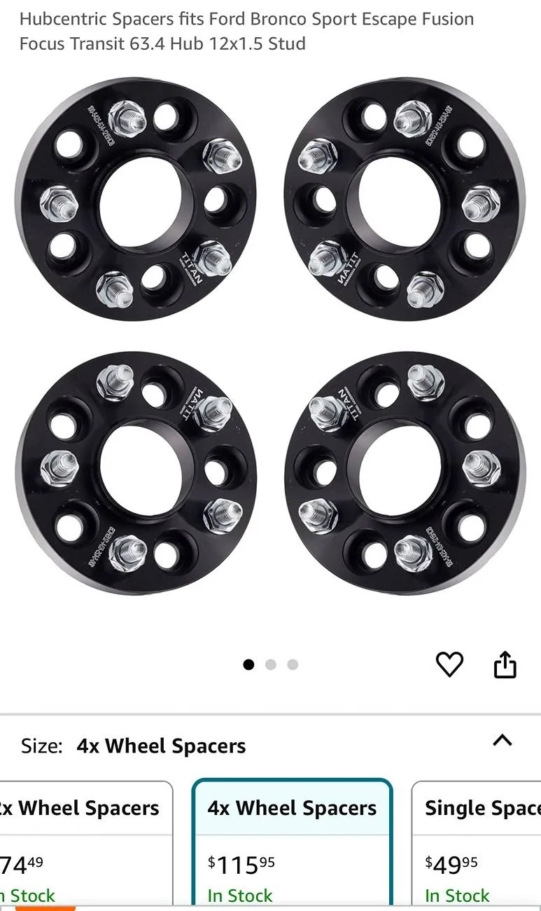 Ford Bronco Sport Wheel spacers IMG_1992