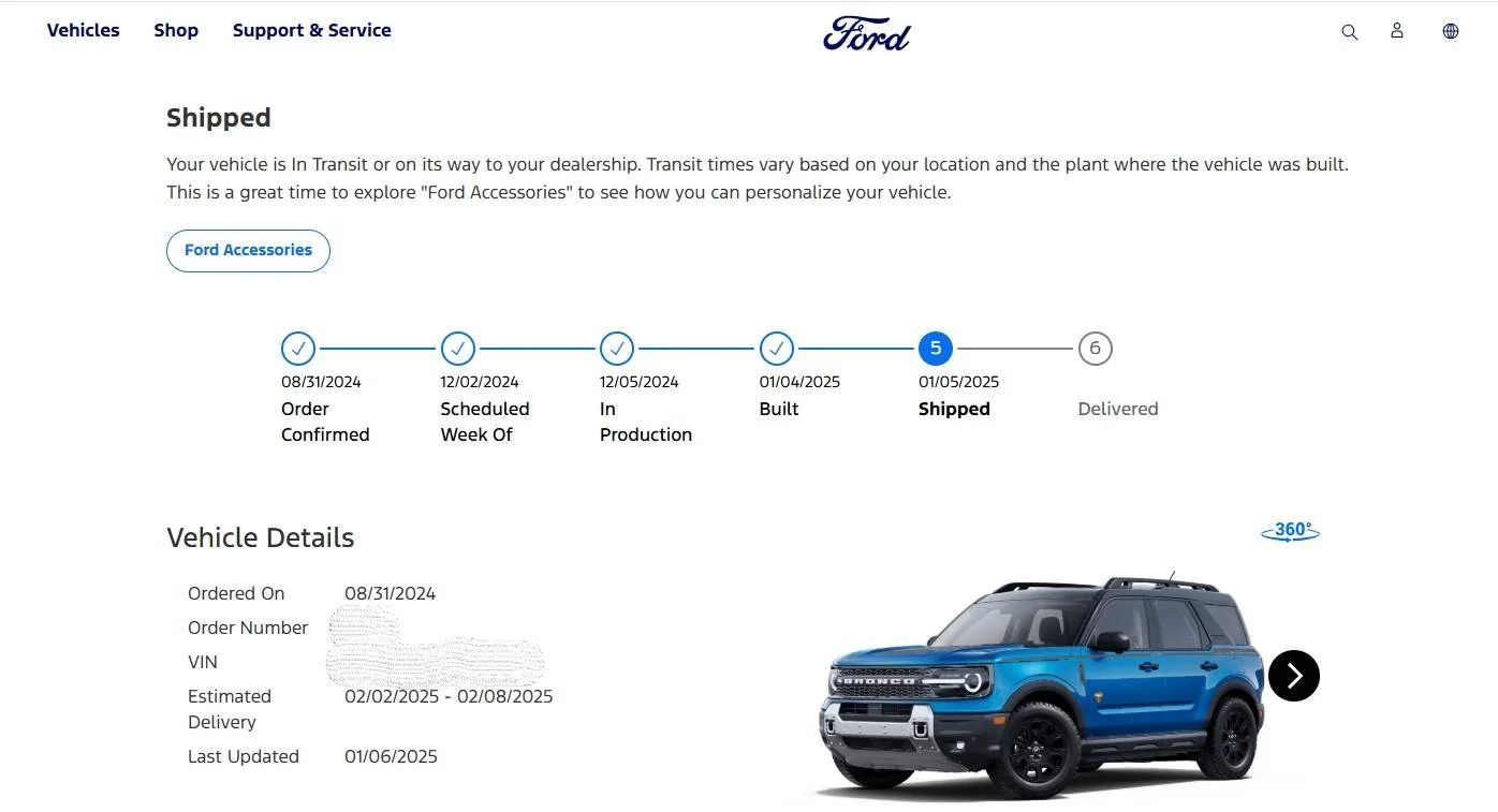 Ford Bronco Sport Anyone order a 2025 Bronco Sport and received their build Date? BS Order