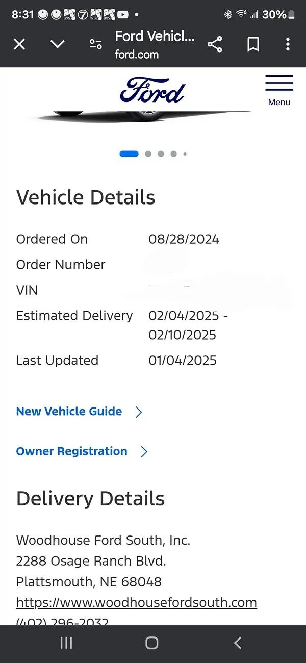 Ford Bronco Sport Received my new 2025 Bronco Sport! Screenshot_20250108_203142_Chrom