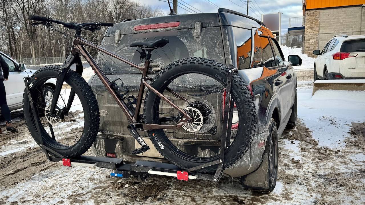 Ford Bronco Sport Installing Hitch Bicycle Rack and Fat Bike to 2023 Bronco Sport BS_FB resized