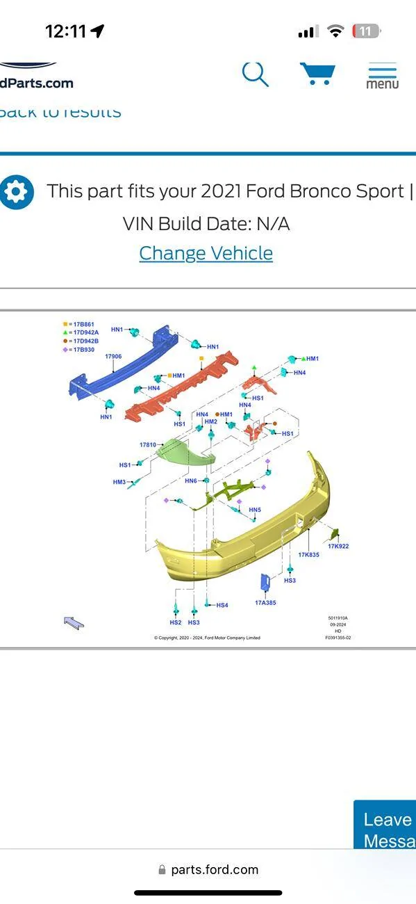Ford Bronco Sport 2025 Rear Bumper Retrofit Research IMG_4453