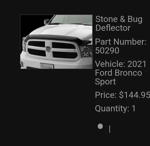 Ford Bronco Sport WeatherTech Hood Protector non symmetrical SmartSelect_20250126_113241_Gmail