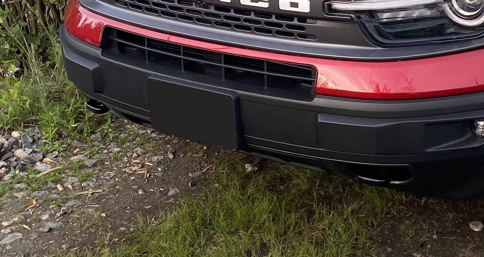 Ford Bronco Sport No front license plate provision? IMG_8838 2