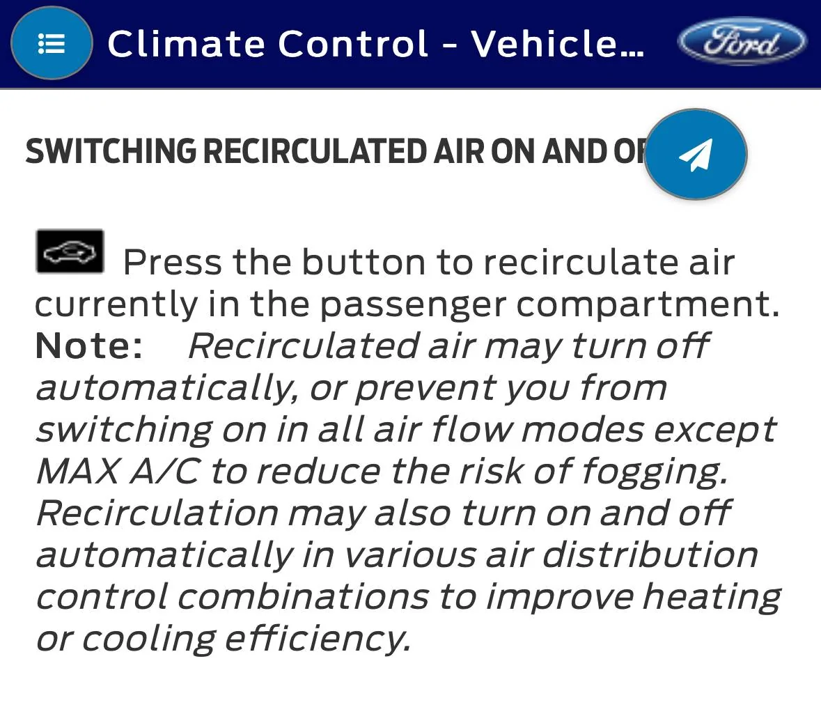 Ford Bronco Sport 2023 Badlands air recycle IMG_3173