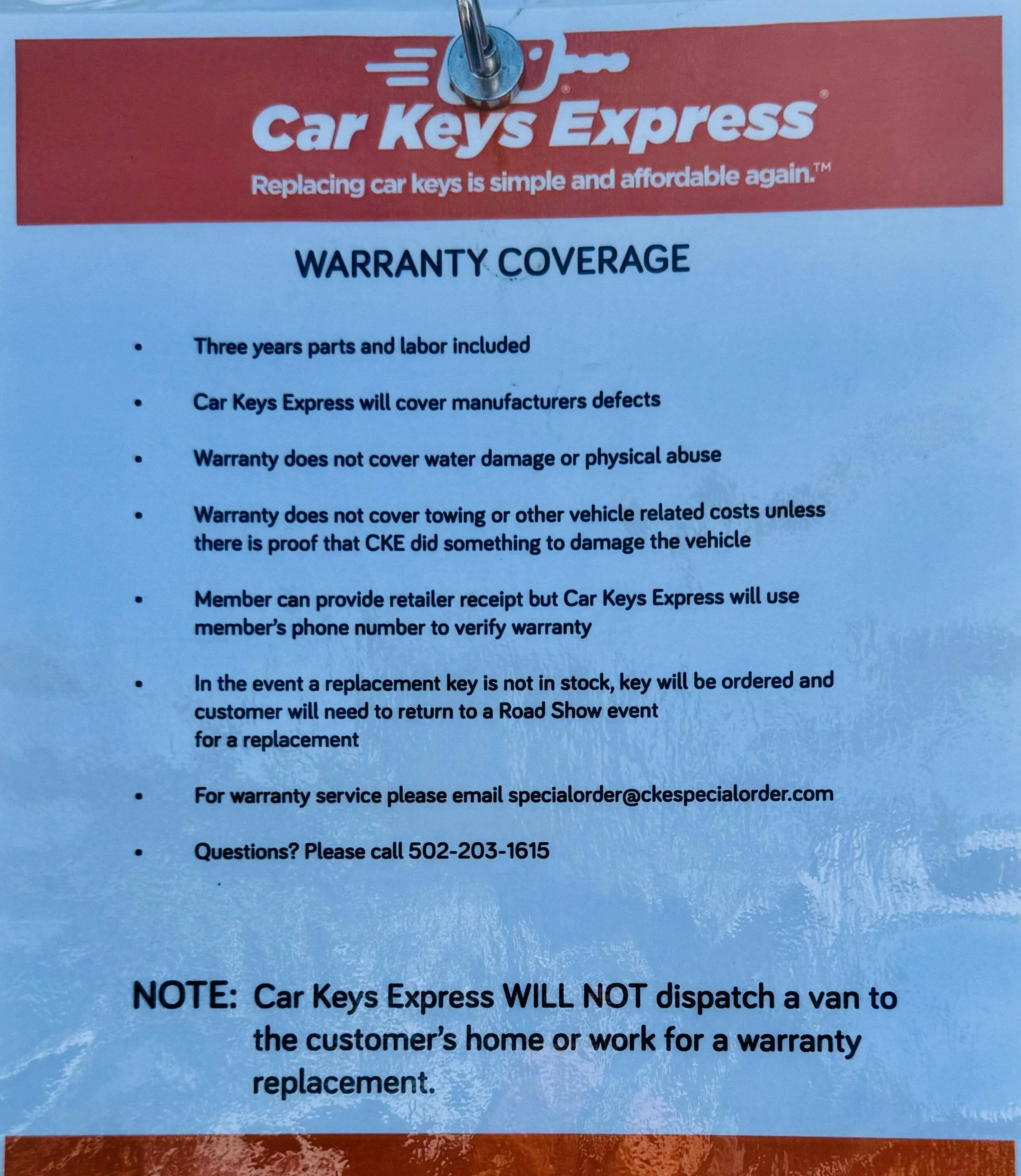 Ford Bronco Sport Car Keys Express (At Costco): key and keyfob replacement IMG_3236