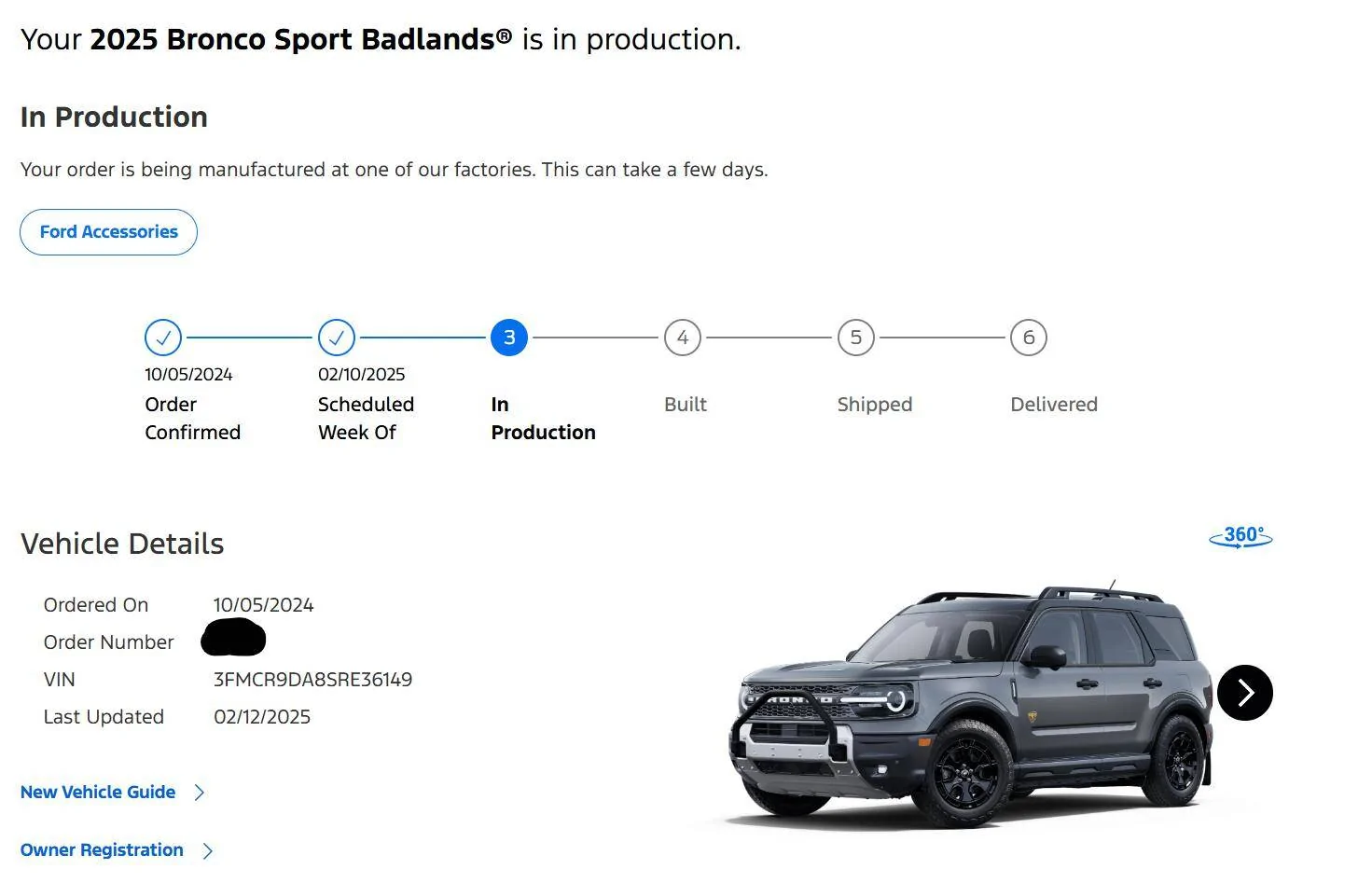 Ford Bronco Sport Anyone order a 2025 Bronco Sport and received their build Date? 1739491303584-pr