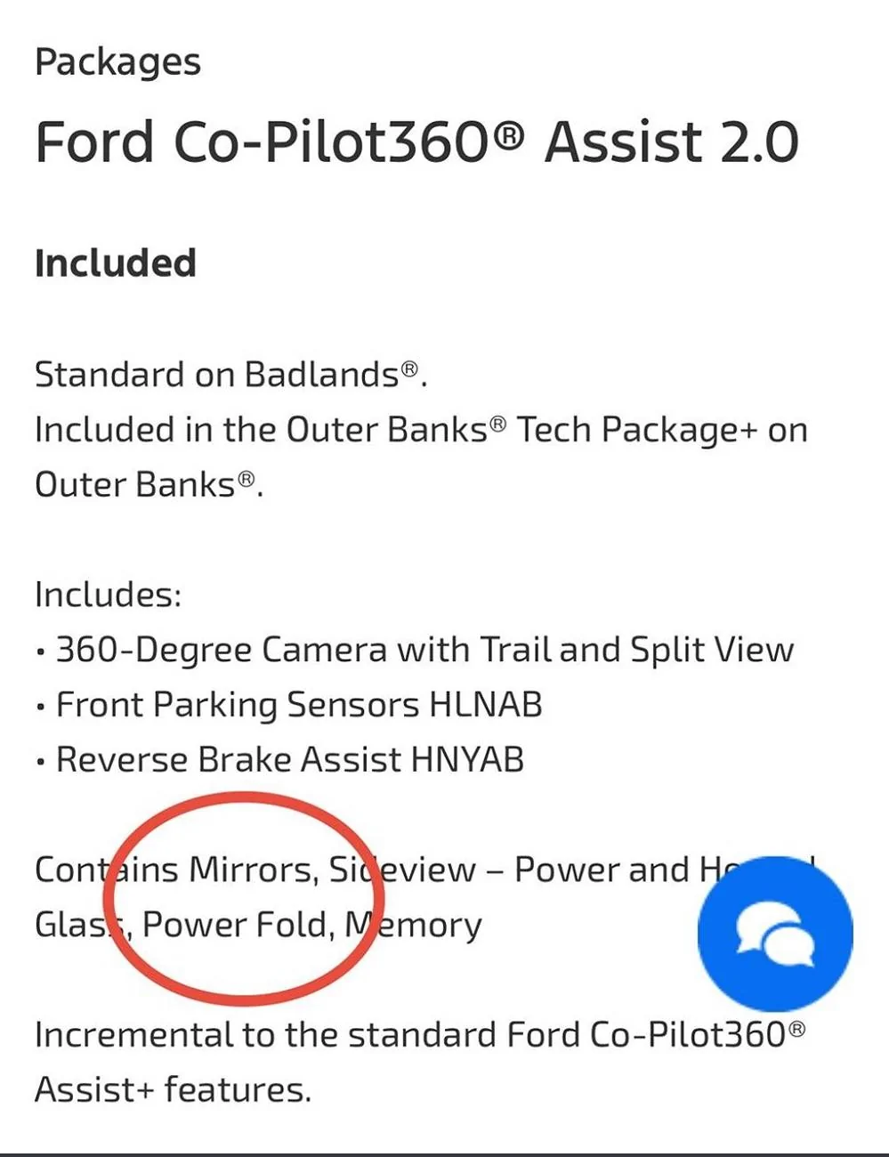 Ford Bronco Sport 2025 Bronco Sport Badlands Power Folding Mirrors? IMG_3642