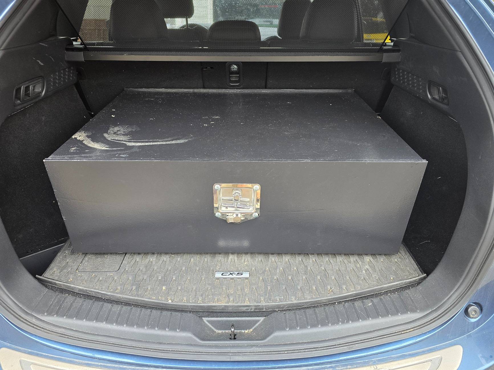 Ford Bronco Sport Adding Locking Storage under the Cargo Management System Cover, locking the top down 20250221_094427[1]