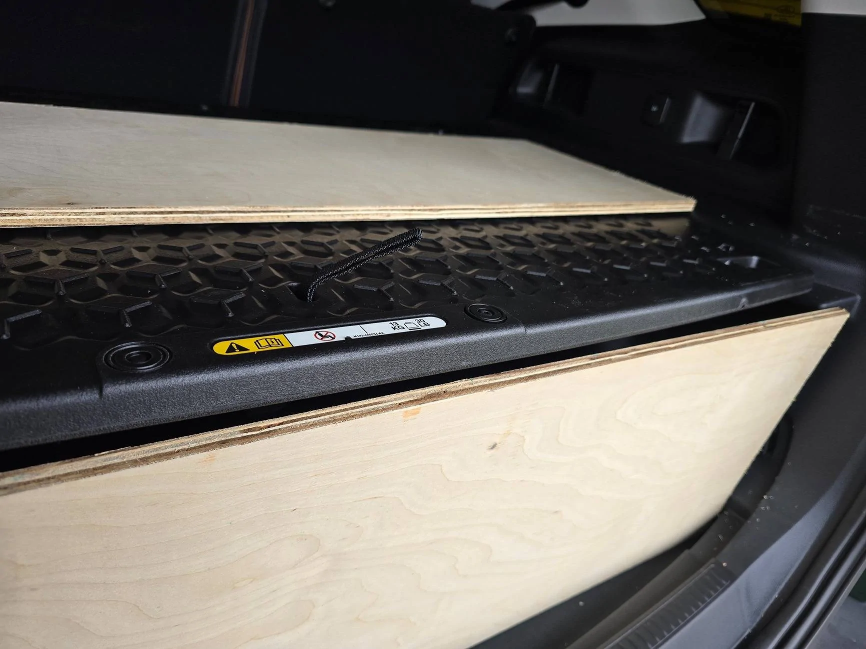 Ford Bronco Sport Adding Locking Storage under the Cargo Management System Cover, locking the top down 20250221_094647[1]