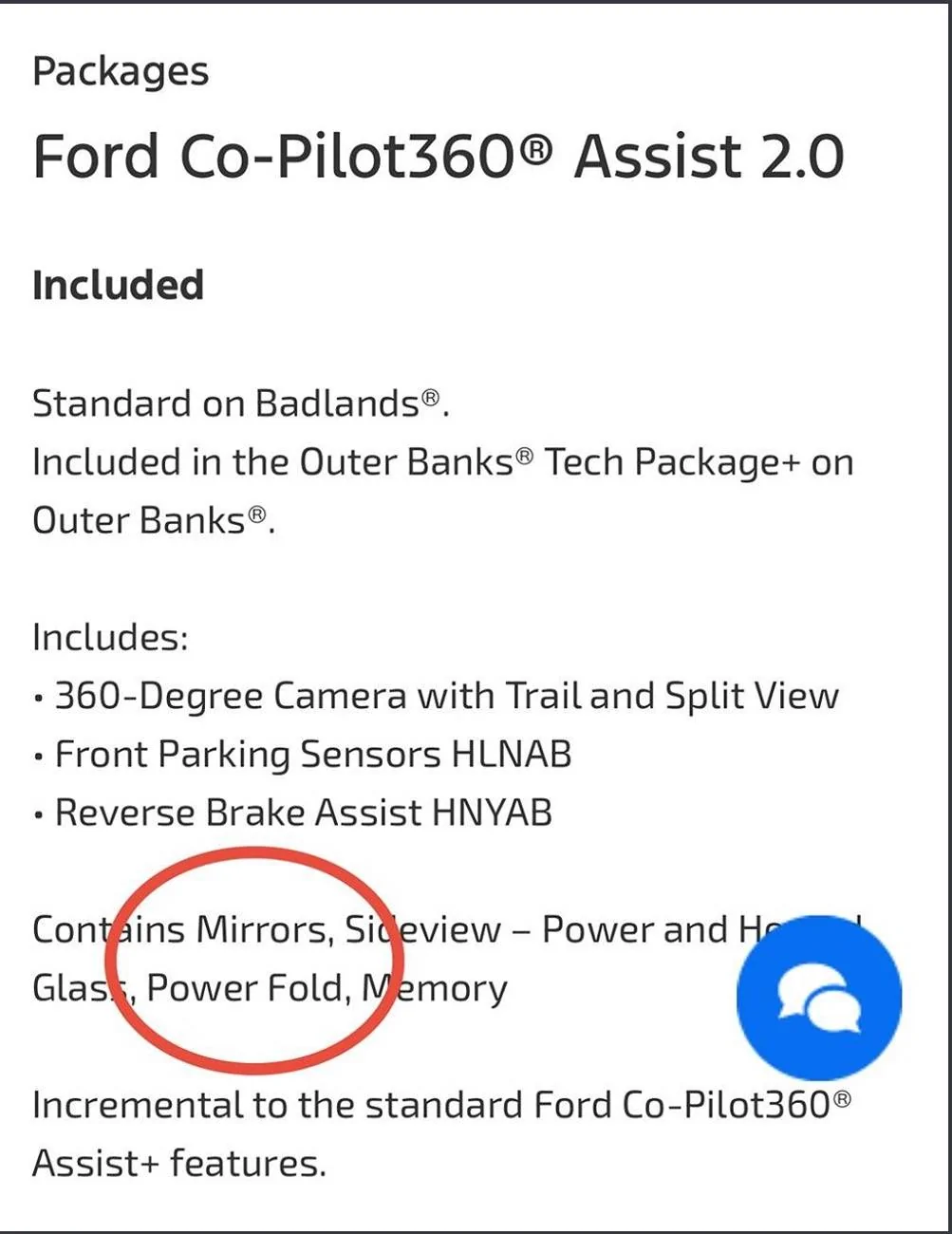 Ford Bronco Sport 2025 Bronco Sport Badlands Power Folding Mirrors? IMG_3648