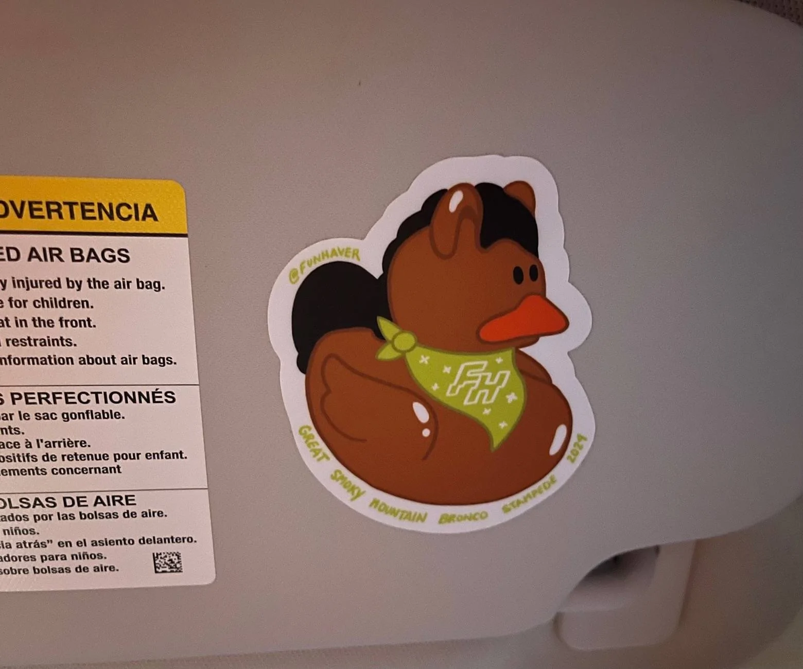 Ford Bronco Sport Remove Warning Labels on Visor? IMG_0365