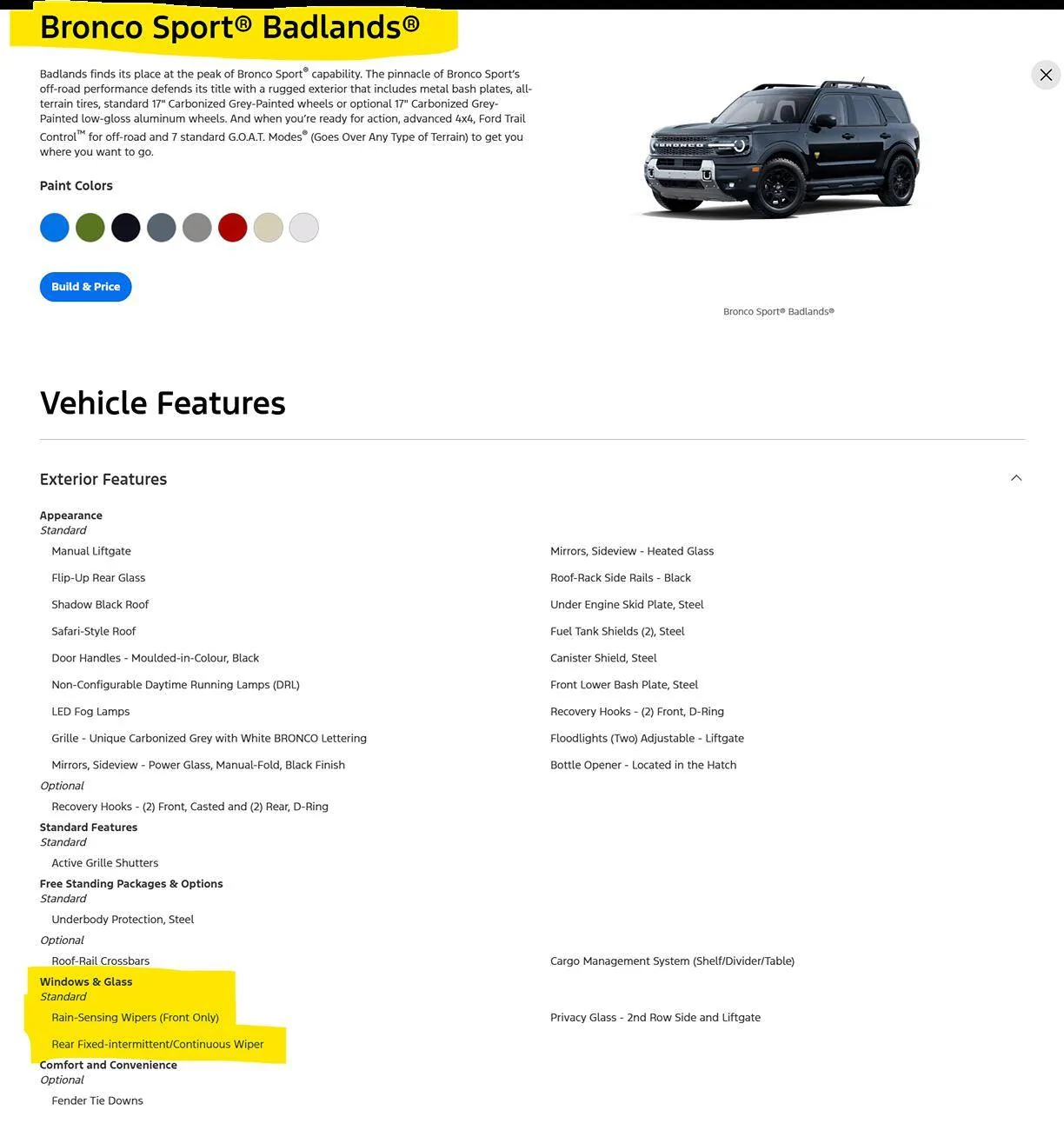 Ford Bronco Sport From BS Outer Banks to BS Badlands Screenshot 2025-03-11 211738