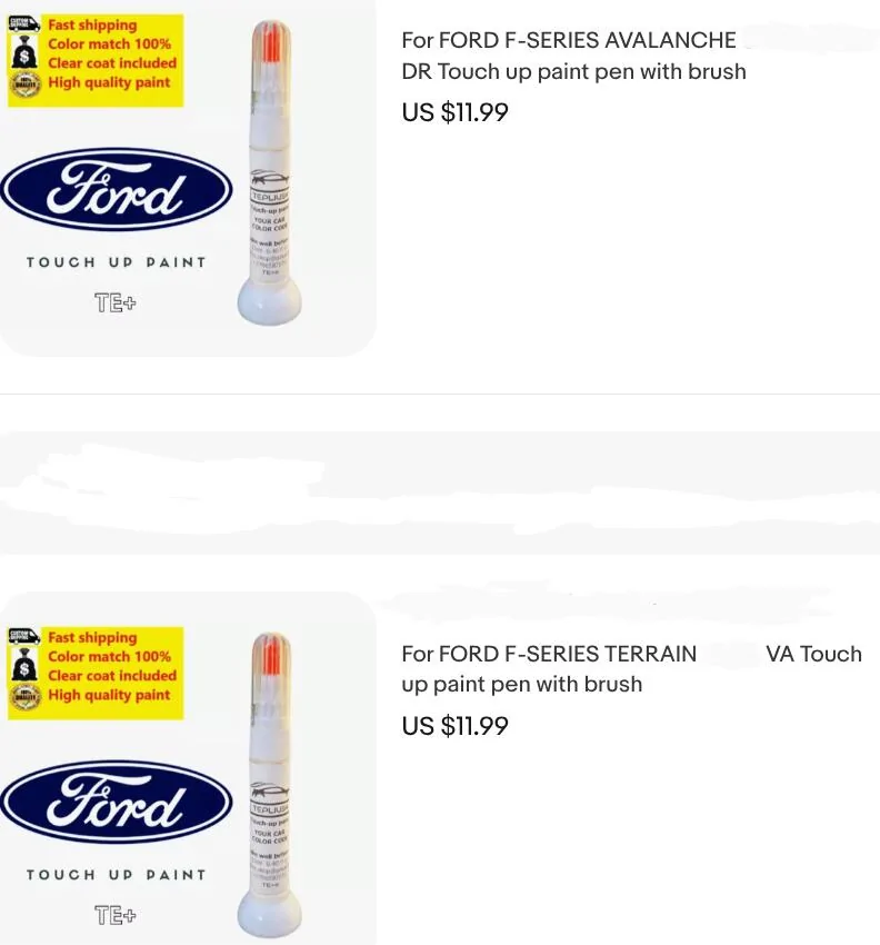 Ford Bronco Sport Scratches Happen Touch Up Paint Screenshot 2025-03-18 18.51.37