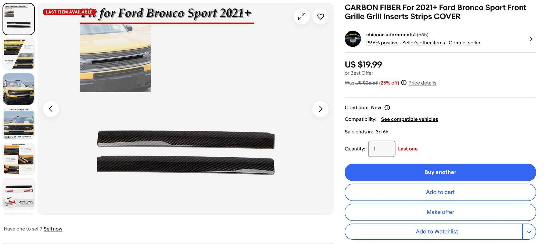 Ford Bronco Sport LED BRONCO emblem letters for Bronco Sport in 1 hour and under $150 Screenshot 2025-03-22 at 8.00.40 PM