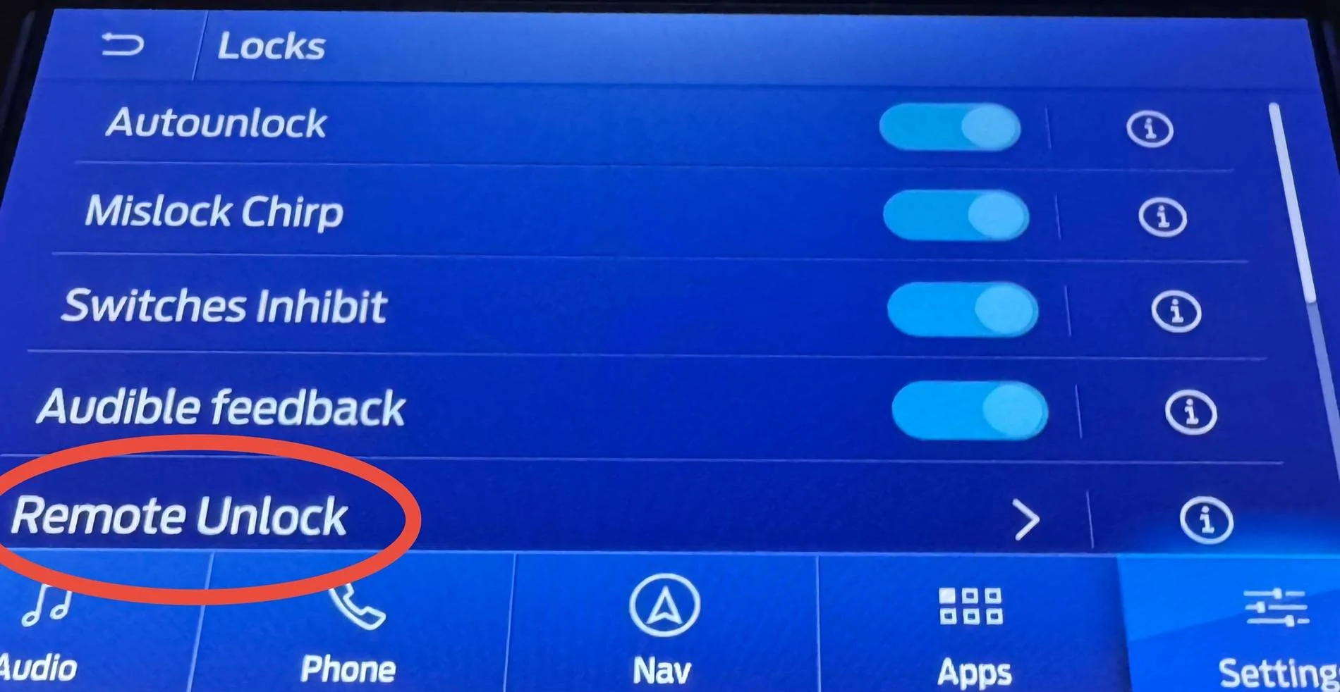 Ford Bronco Sport auto door locking question IMG_4747