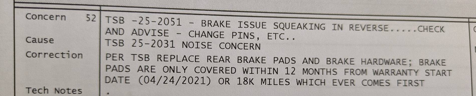 Ford Bronco Sport Make it Make Sense - TSB for Brake Moan Noise in Reverse PXL_20250403_154329425