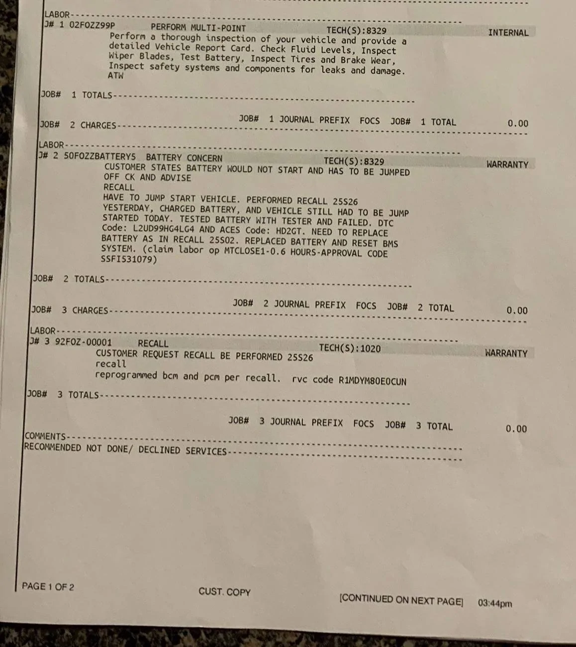 Ford Bronco Sport Battery recall battery replacement IMG_0220