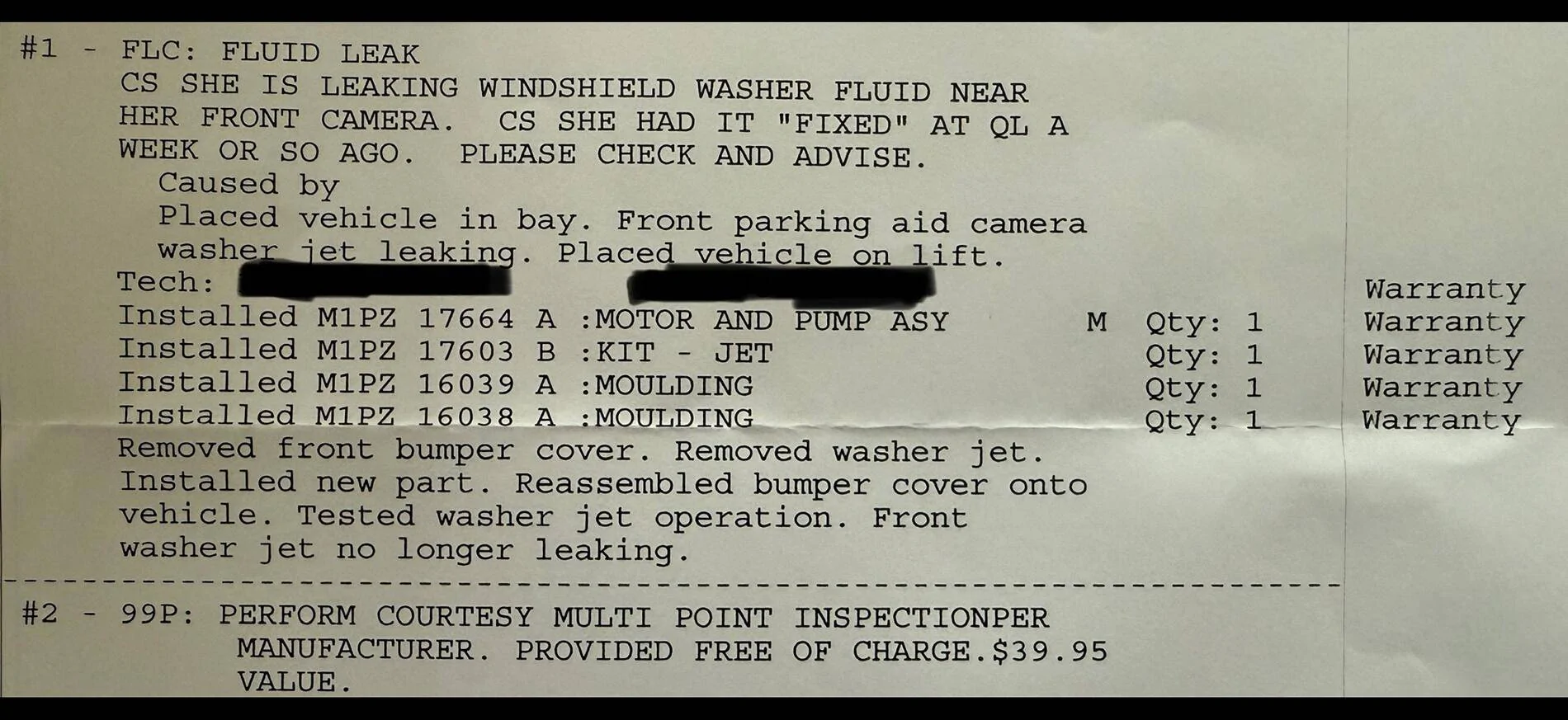 Ford Bronco Sport My 2021 Bronco sport leaks washer fluid from the front camera even when im not using the washer fluid IMG_0402