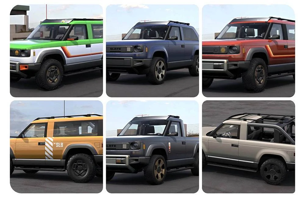 Ford Bronco Sport SLATE Truck revealed as modular SUV & Pickup. Priced under $20K after incentive slate-builds-configurations-jpg