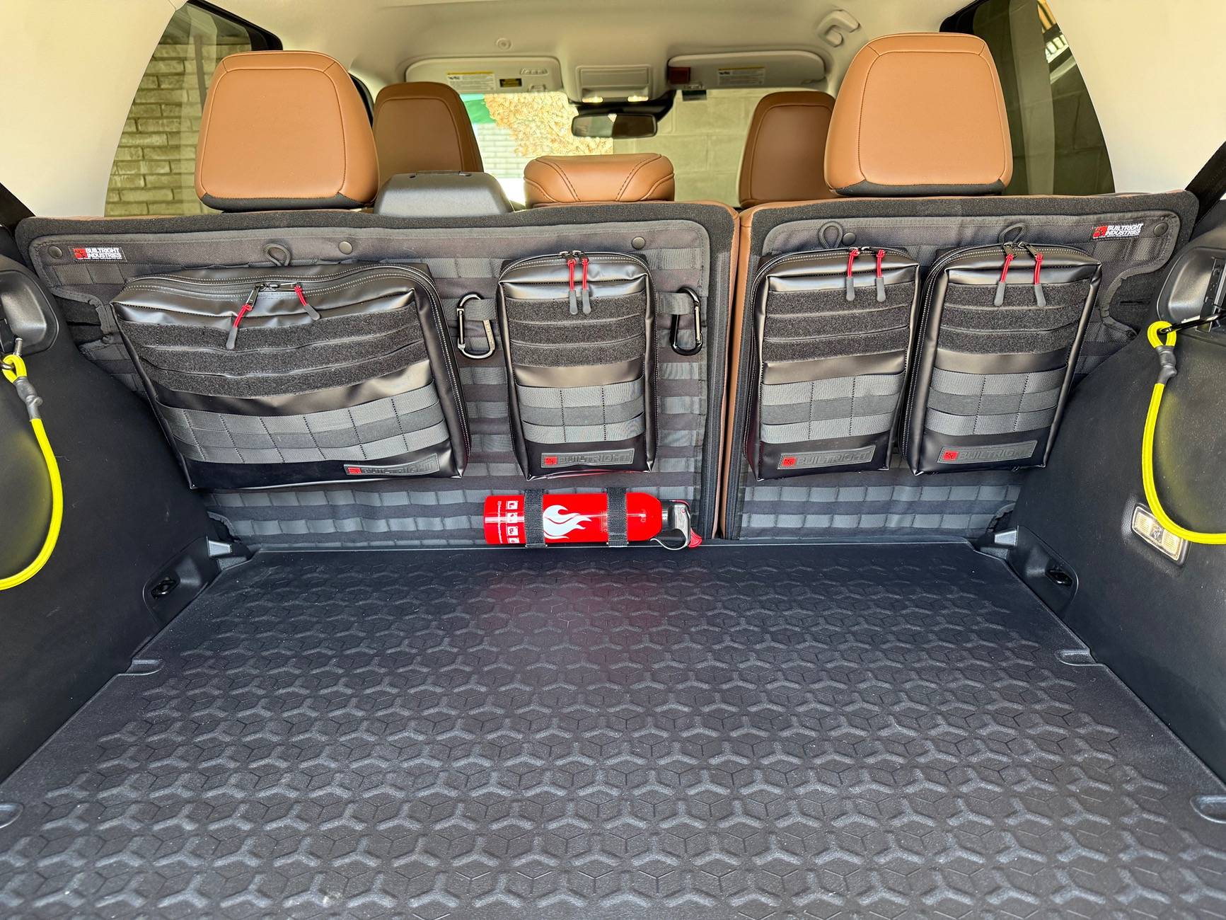 Ford Bronco Sport BuiltRight Industries MOLLE seat back panels installed IMG_7206