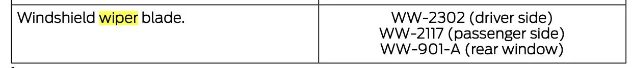 Ford Bronco Sport 2025 Bronco Sport Badlands PASSENGER SIDE WINDSHIELD WIPER Screenshot 2025-05-23 at 1.27.25 PM