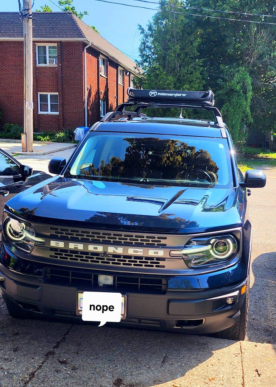 Ford Bronco Sport Badlands cross bars and roof basket! 20250601_095125