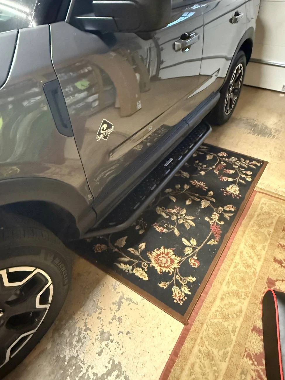 Ford Bronco Sport 2025 Outer Banks side steps installed IMG_1590