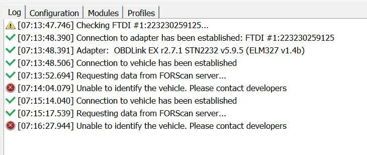 Ford Bronco Sport FORScan - ‘25 Bronco Sport not recognized Screenshot 2025-07-12 071718