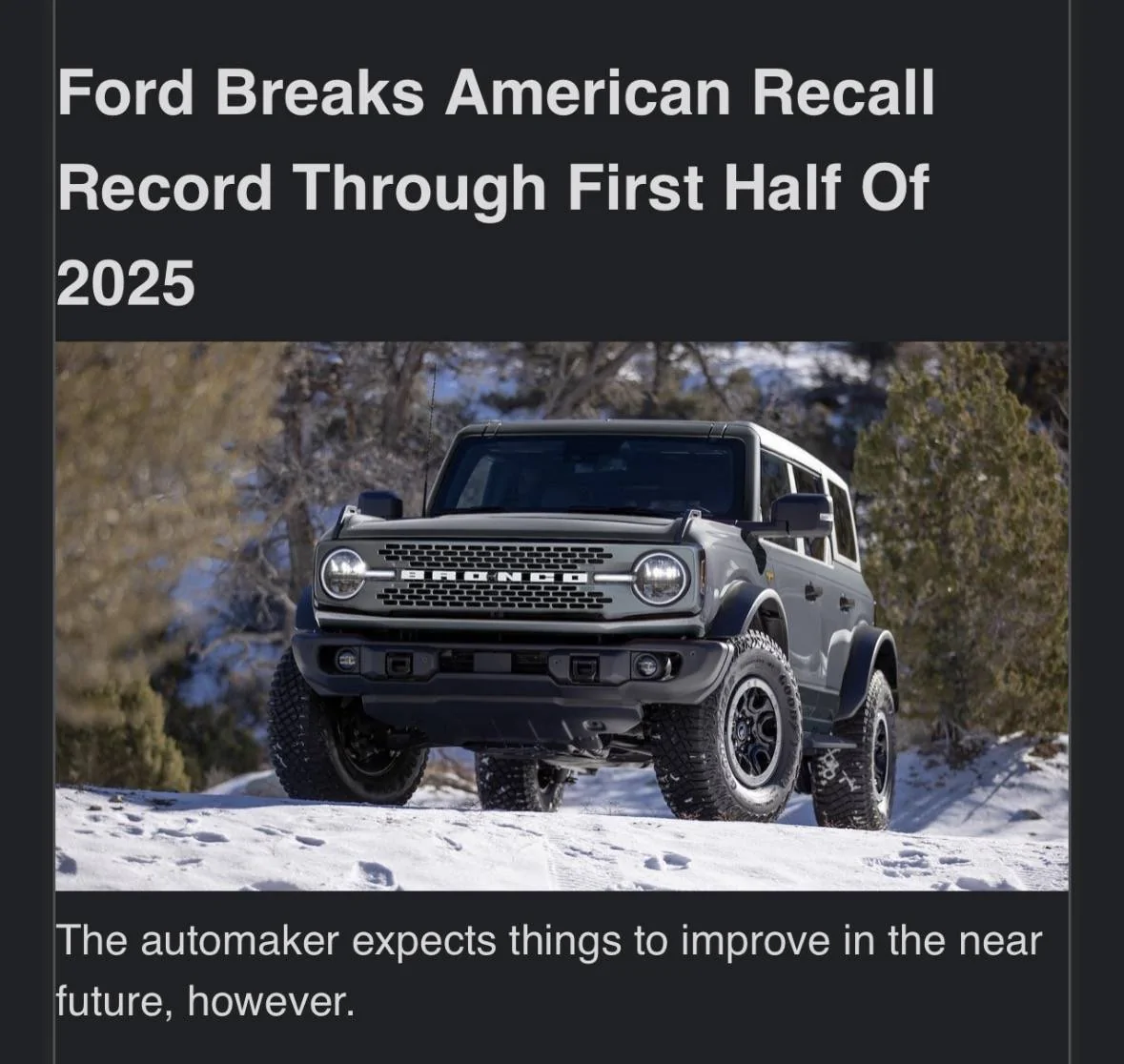 Ford Bronco Sport Ford recall woes IMG_8004