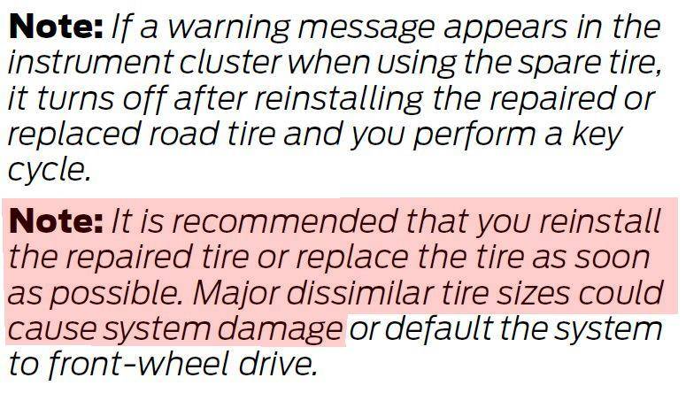 Ford Bronco Sport Difference between daily tires and spare? Spare in Manual.JPG