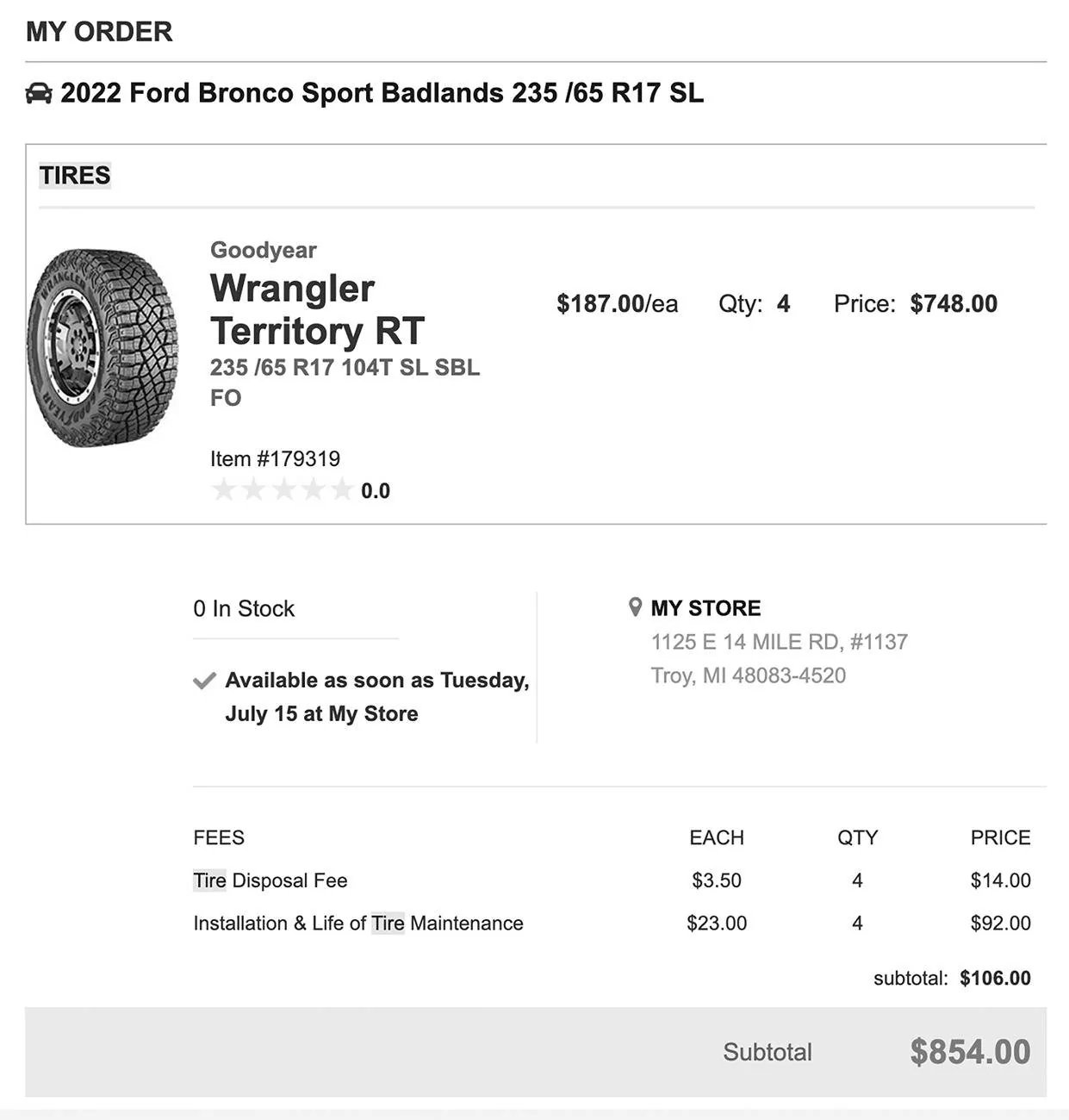 Ford Bronco Sport New Tires at 50,000 miles: swapped my Falken Wildpeaks for Goodyear Wrangler Territory RT ATs Goodyear_Tires_2