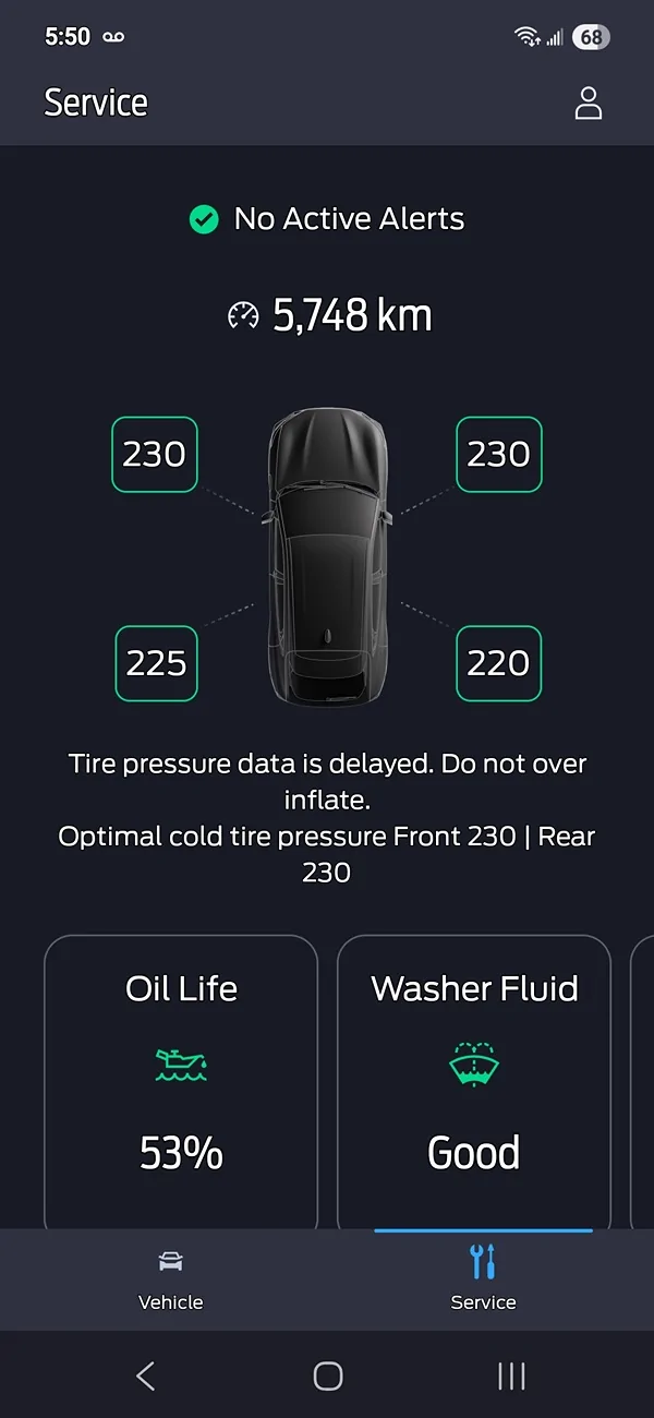 Ford Bronco Sport Oil Life Screen not showing up anywhere - BS WT 20222 Screenshot_20250802_175102_FordPass