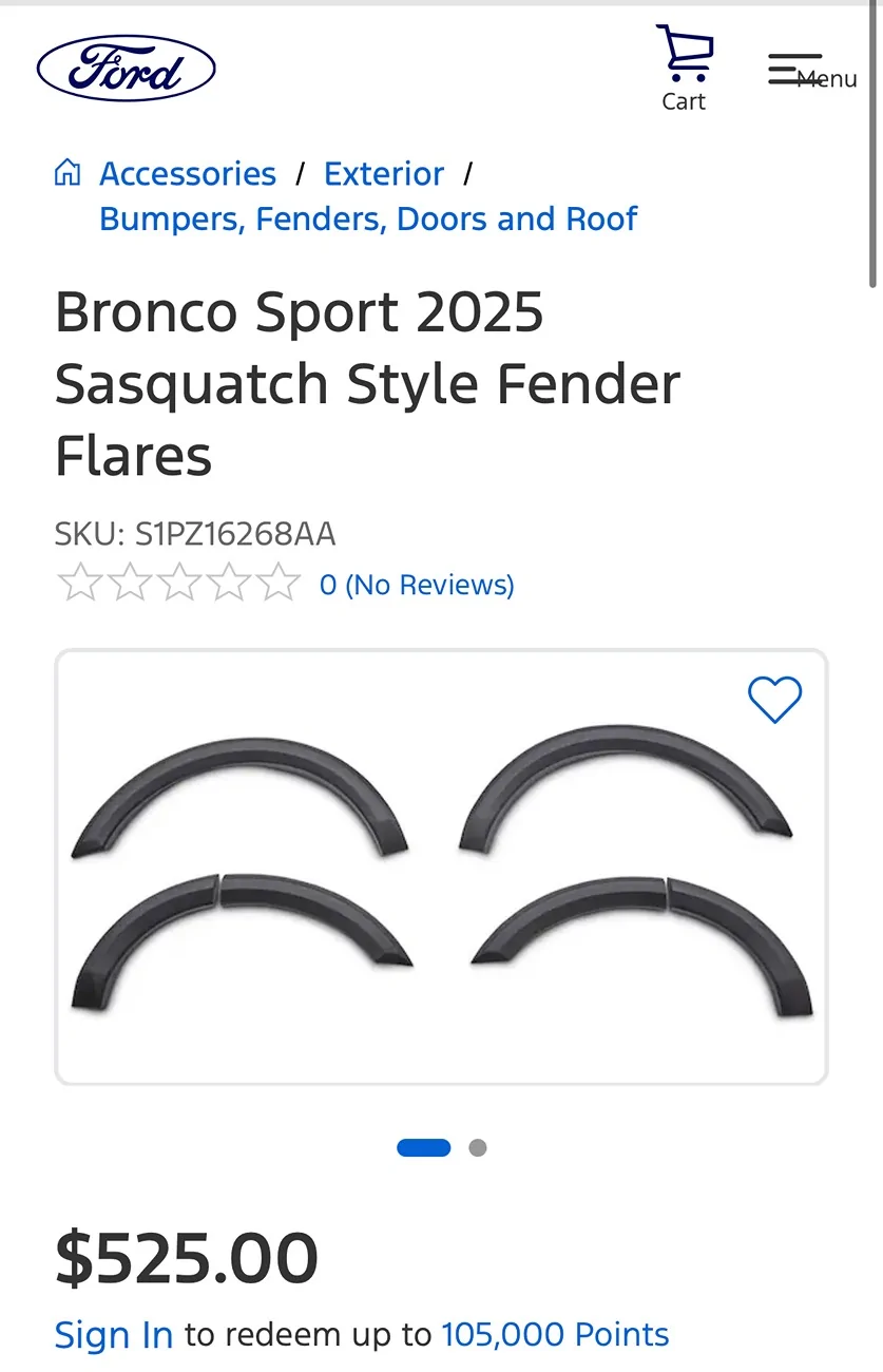 Ford Bronco Sport 2025 Sasquatch Fender Flares on Older Models IMG_4339