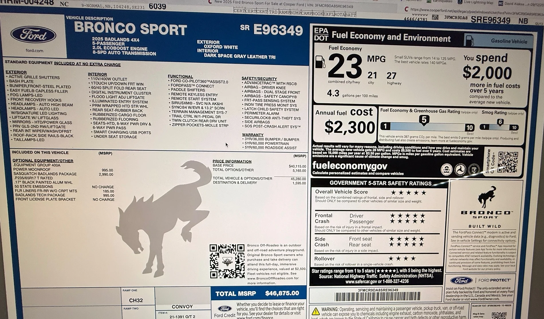 Ford Bronco Sport 2026 BS planned to offer Tremor package? IMG_1773