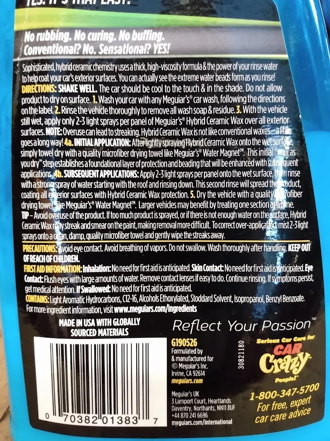 Ford Bronco Sport Car waxes/polishes have been reformulated due to VOC concerns IMG_20250820_064207967