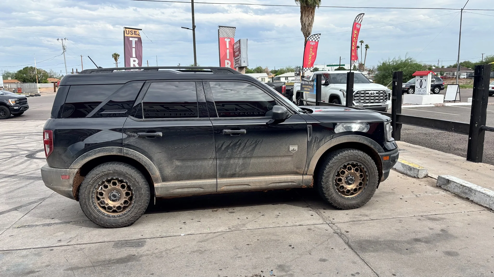 Ford Bronco Sport Rough Country N3 1.5 inch strut level lift installed fbs0