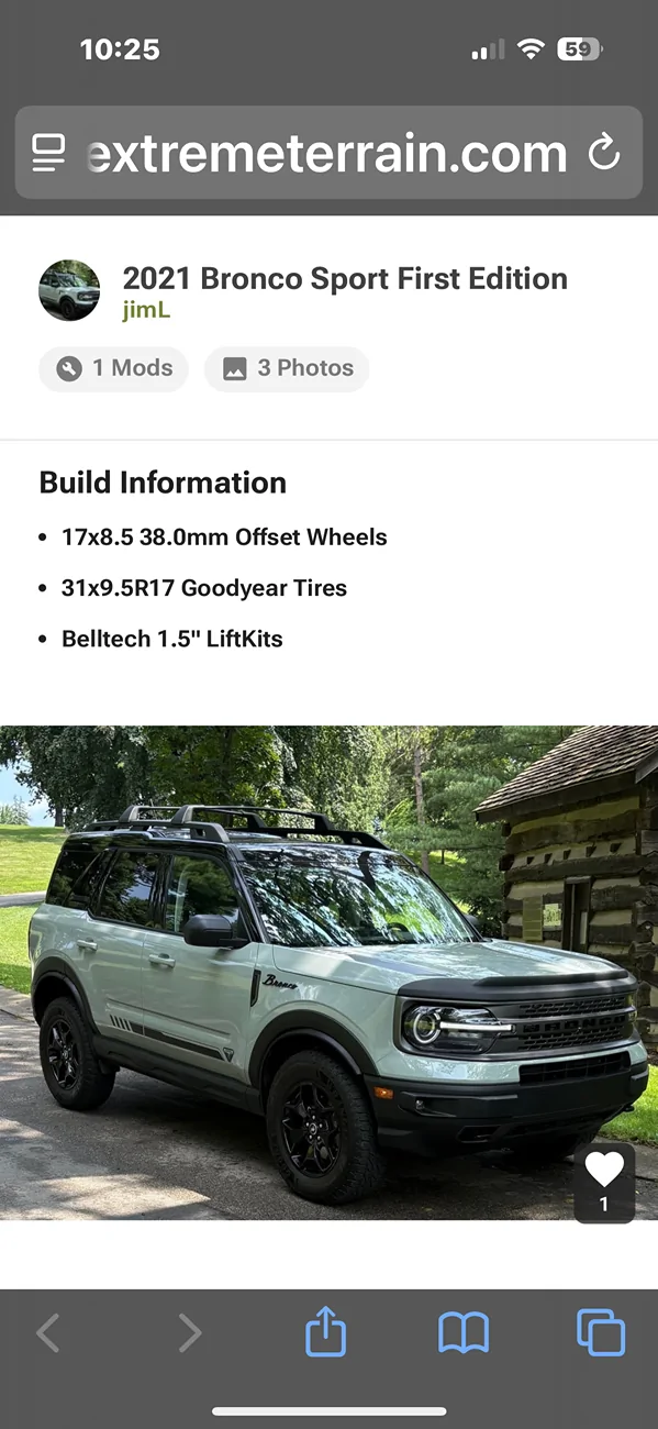 Ford Bronco Sport Rough Country N3 1.5 inch strut level lift installed IMG_0544